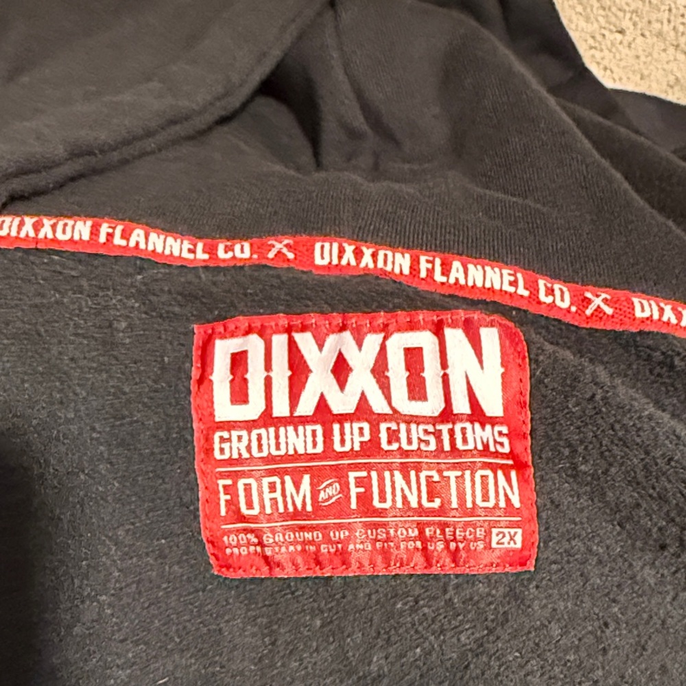 DIXXON Black and Red Flannel Hoodie